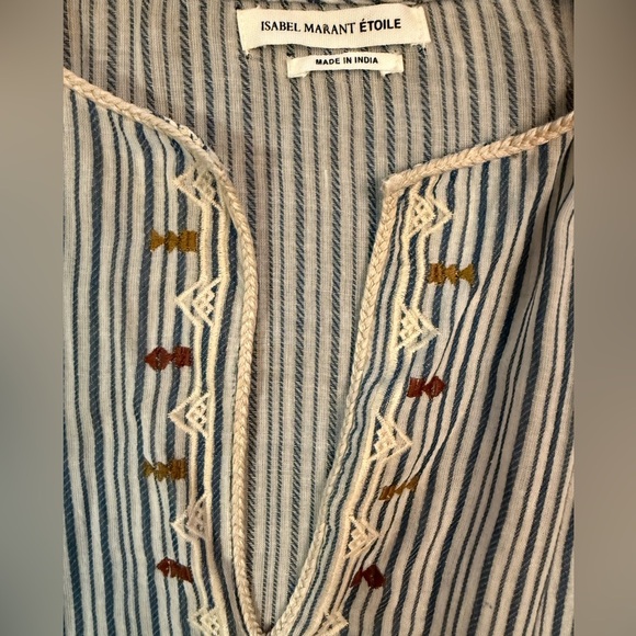 ISABEL MARANT ETOILE Joy Striped Shirt Size Small - Picture 7 of 10